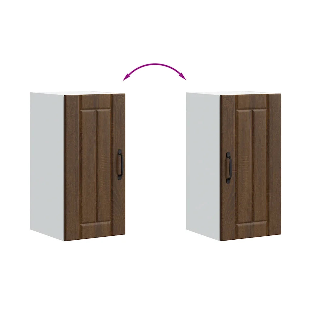vidaXL Pensile da Cucina Lucca Rovere Marrone in Legno Multistrato