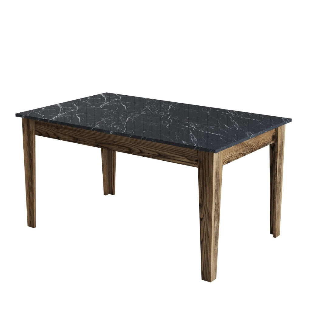 Tavolo da pranzo in legno "Milan500" - 145 x 88 x 75 cm - Nero