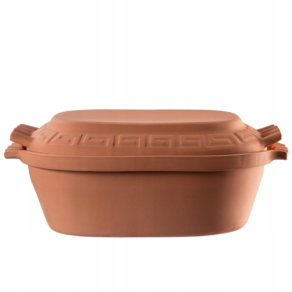 Vaso in terracotta KADAX Roman Clay Pot 6L Vaso in terracotta Forma ovale grande con coperchio