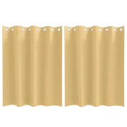 Tende Oscuranti | Tende Blackout con Anelli 2 pz Beige 140 x 140 cm Poliestere