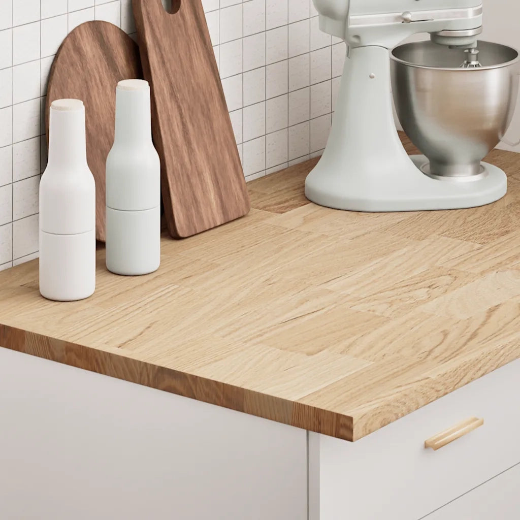 Piano Tavolo | Piano di Lavoro Cucina 100x63,5x2,7 cm Legno Massello Rovere