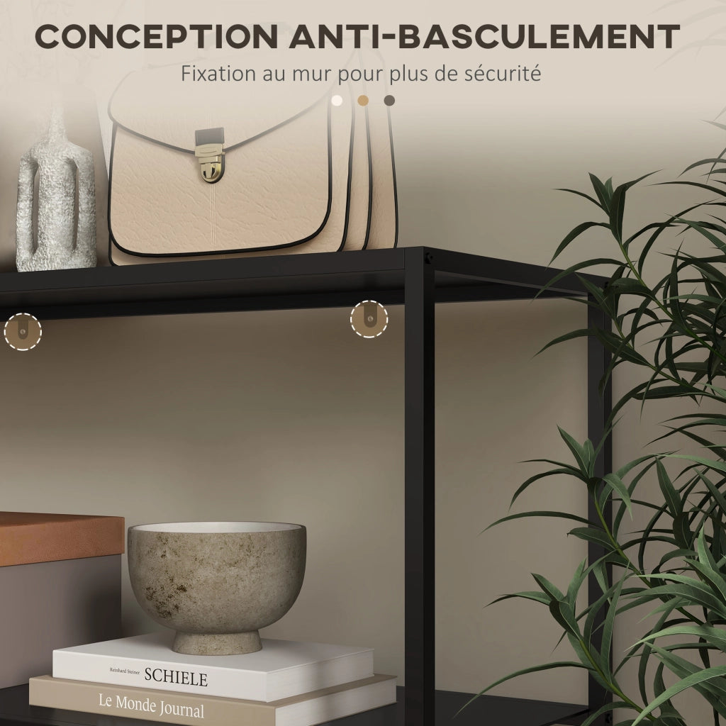 Tavolo consolle ¨C Minimal ¨C nero, acciaio, 90x30x75