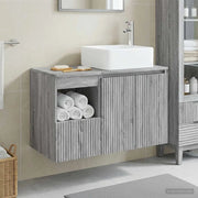 Set di mobili per il bagno 2 pz Sonoma grigio 3404070