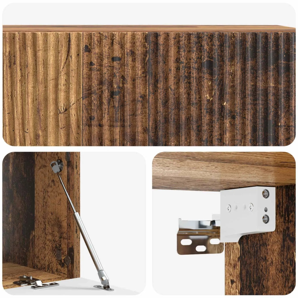 Mobile Porta TV da Muro Legno antico 98 x 41 x 30 cm