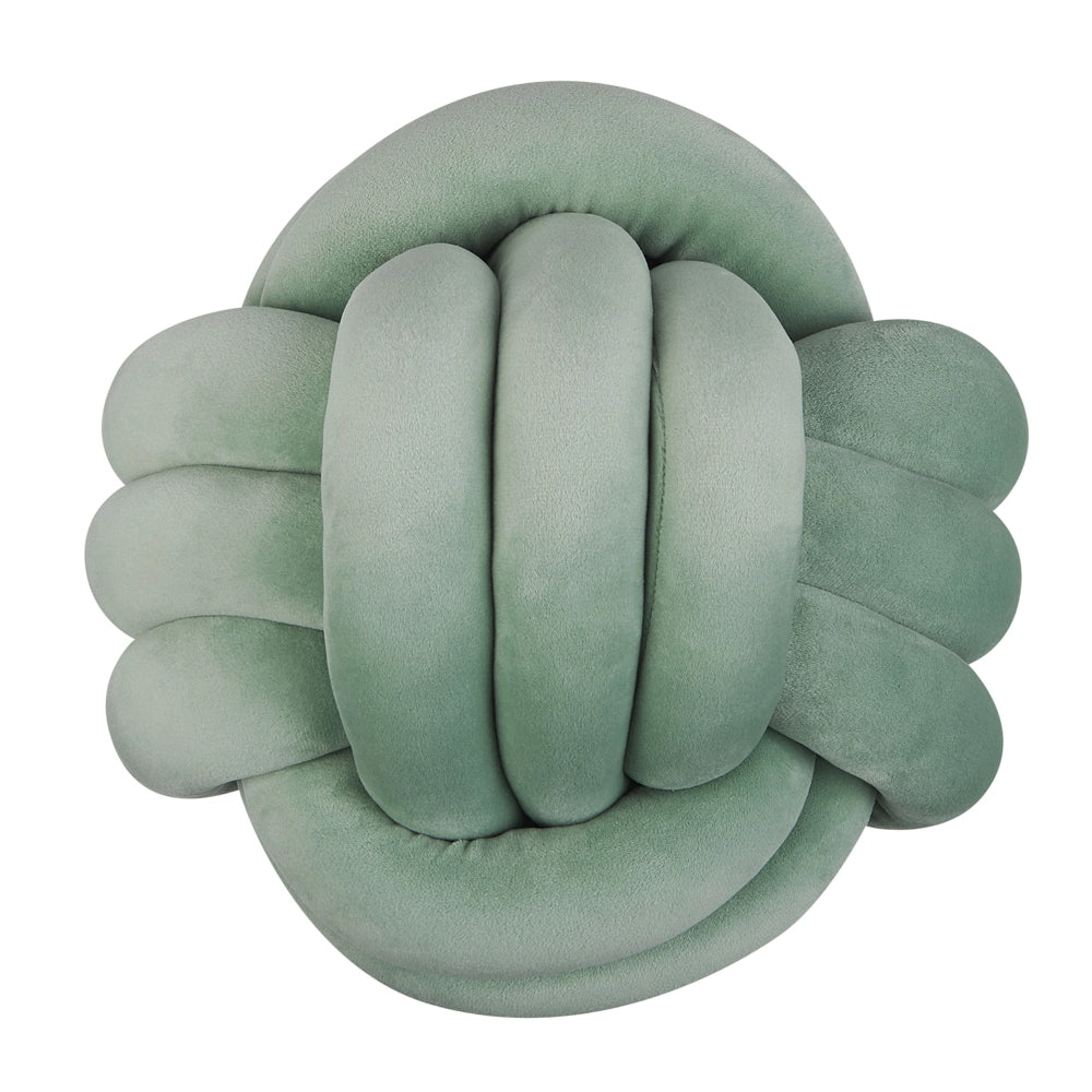 Cuscino Decorativo Cuscino Nodo Velluto Verde 30 x 30 cm Accessori Decorativi