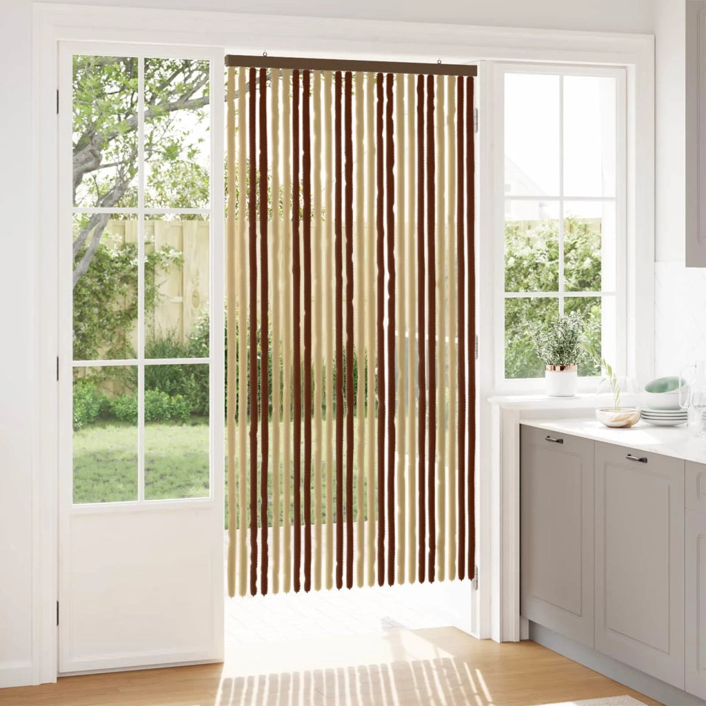 Tenda per insetti in chenille Marrone e Beige 100 x 200 cm 42034449