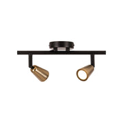 Faretto da soffitto TIANA 2xGU10 oro nero Lucide