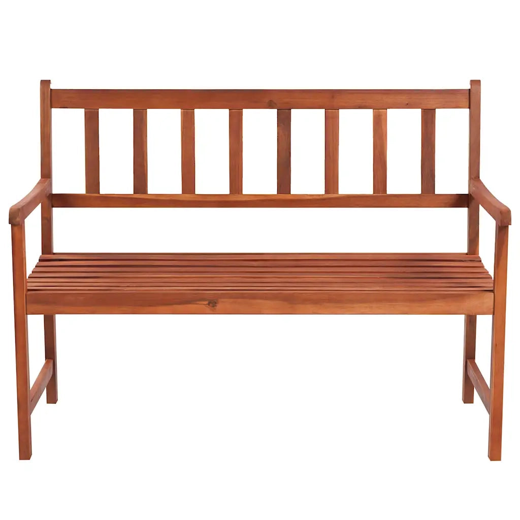 Panca da Giardino con Cuscino 120 cm in Massello di Acacia