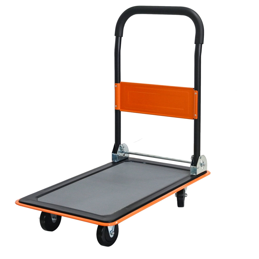CARRELLO PIEGHEVOLE IN ACCIAIO ARANCIONE, PORTATA 150 KG