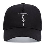 Cappellino da baseball nero con croce