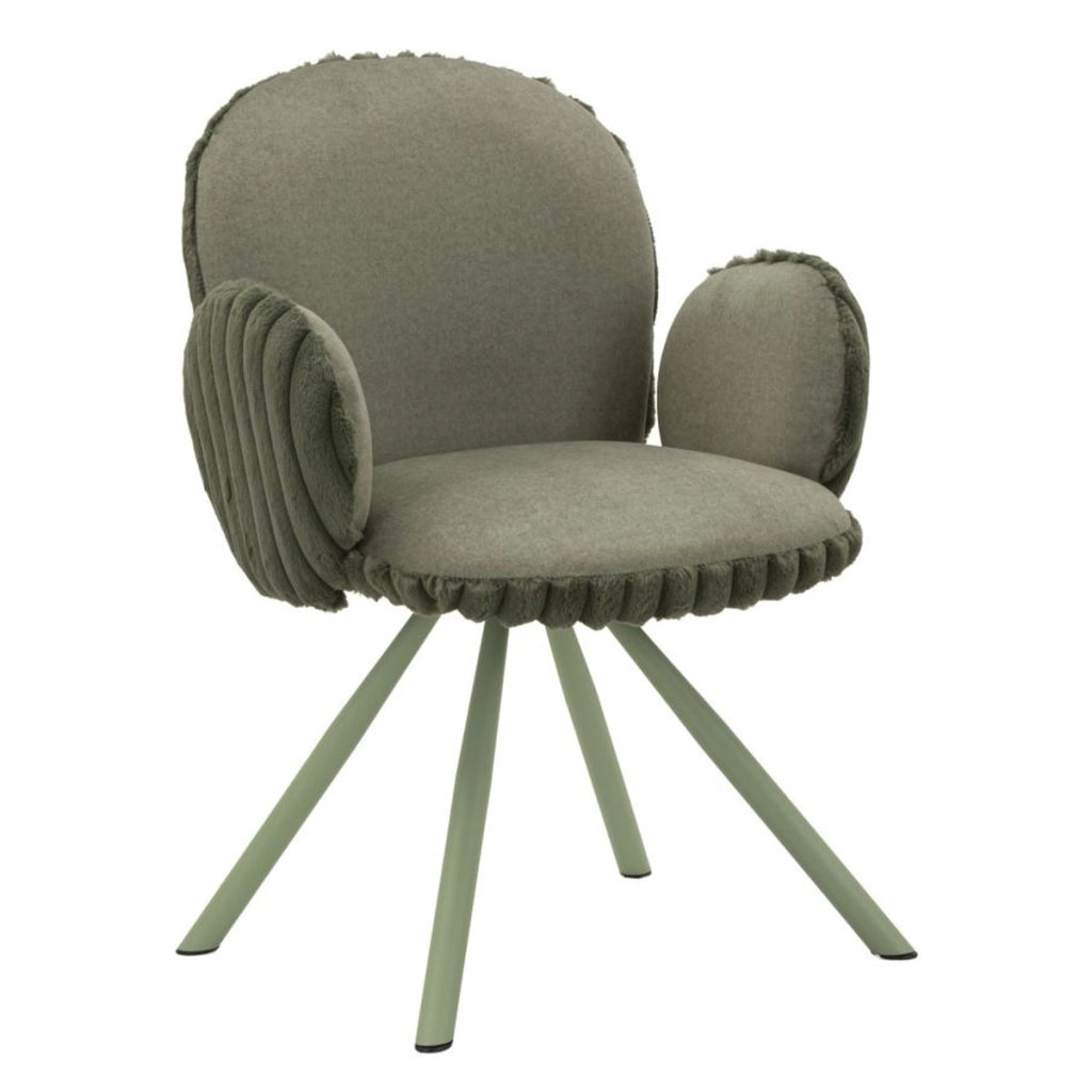 Set di 3 Pouf VKH888, Verde, Poliestere, 64x68x83 cm
