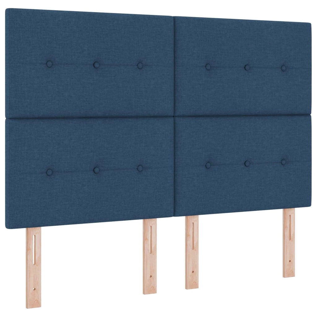Letto con contenitore e materasso Blu 160 x 200 cm Tessuto 3459518