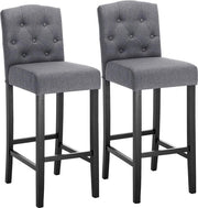 Sedia da Cucina Deluxe Max - Industriale - Grigio Scuro - Set di 2 Sedie da Cucina - Sedia con Schienale - Sedie da Cucina con Schienale - Sedia con Schienale - Materiale: Stoffa