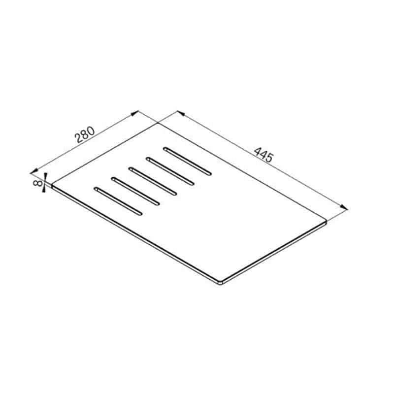 Tagliere Elleci Element Best Line in materiale HPL Grigio per linea lavello BEST - ATH020GR