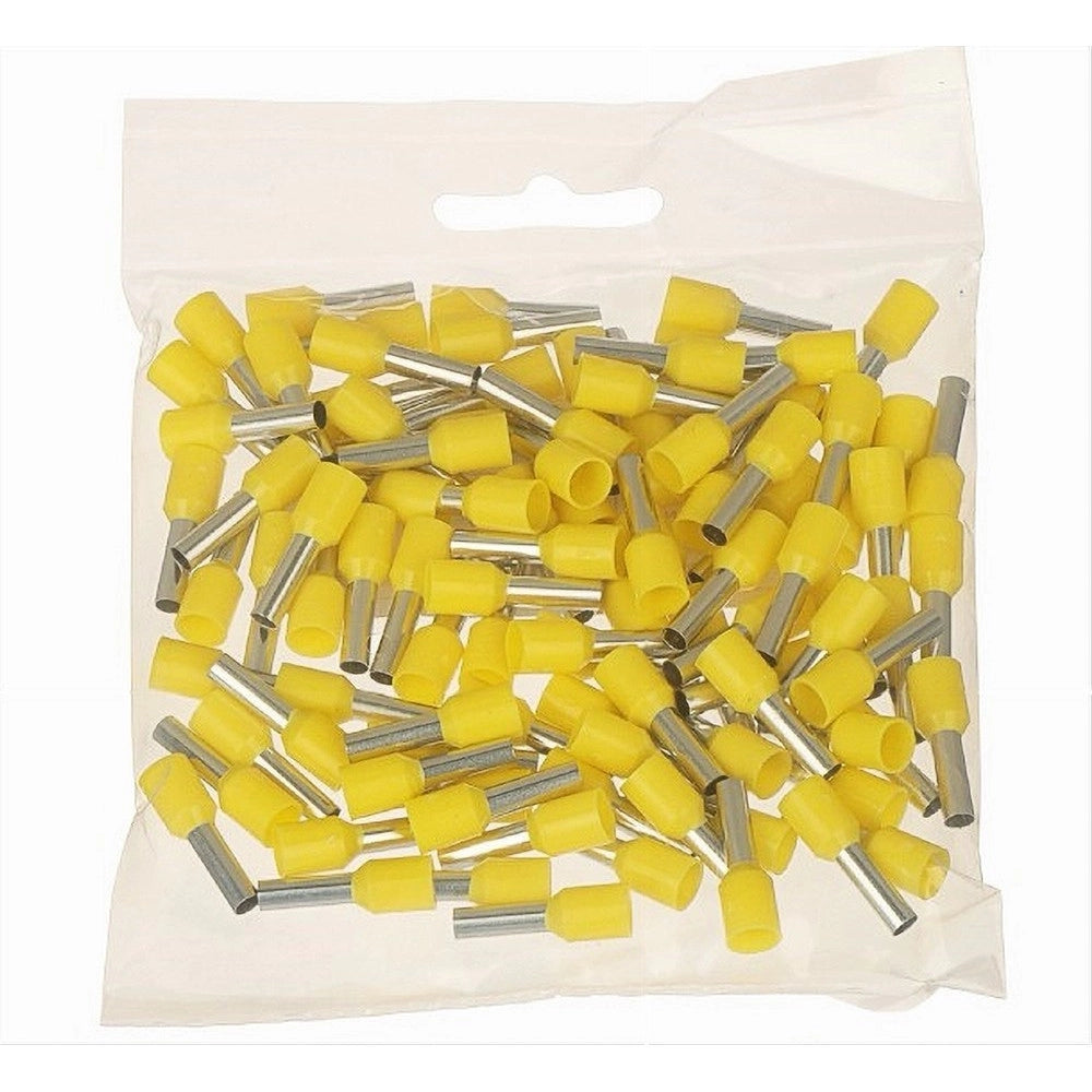 Trade Shop - Confezione 100pz Tubetto Capicorda Isolato Per Cavi 1.5mm² Terminale Da 8mm E1508 -