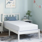 vidaXL Materasso Bianco e Blu 80 x 160 cm Schiuma