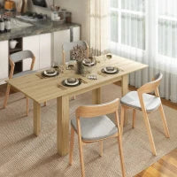 Tavolo Allungabile da Pranzo per 6-8 Persone, 140-180 x 80 cm, Colore Legno