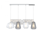SOSPENSIONE CROMO 4 LUCI RETTANGOLARE (ALPHA TR) (BETA TR) (GAMMA 2X FU) 1176CR-S4 R ABG-TF