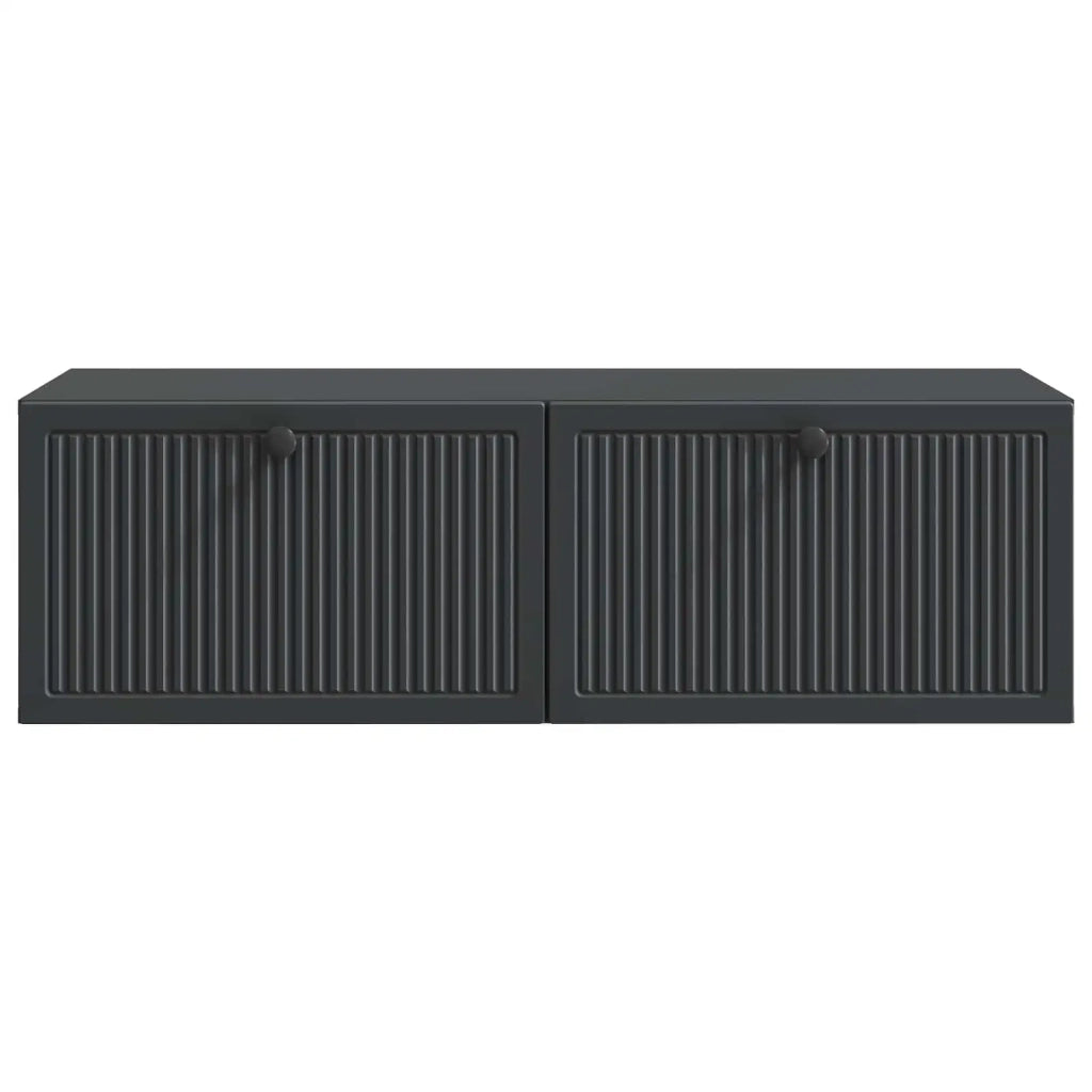 Mobile Porta TV da Muro Montaggio a parete Nero 98 x 41 x 30 cm 898016