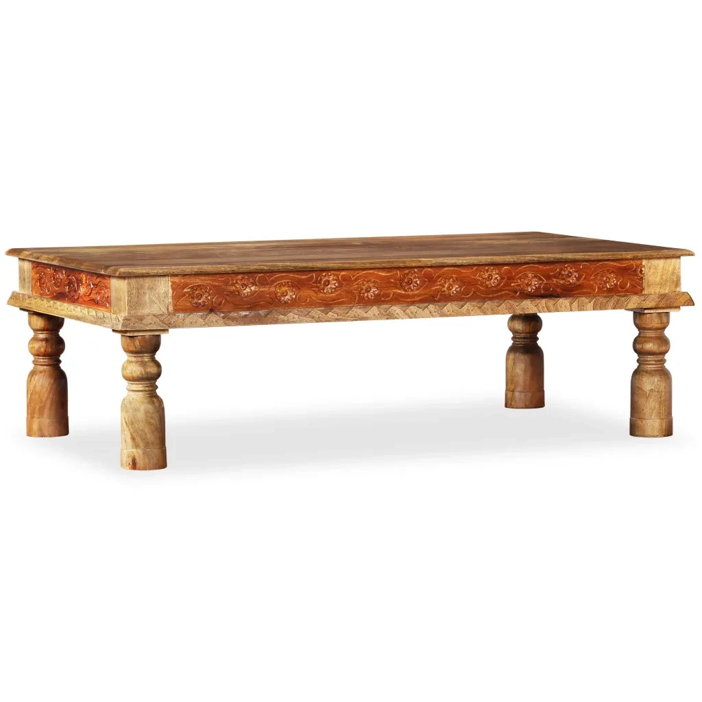 Tavolino da Salotto-Tavolino da soggiorno-Tavolo in Massello di Acacia e Mango 110x60x38cm