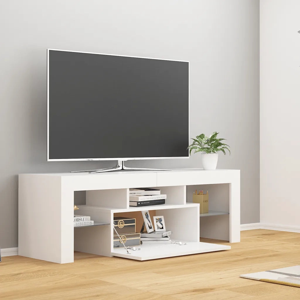 Mobile TV | Armadietto TV | Mobile Porta TV con Luci LED Bianco 120x35x40 cm
