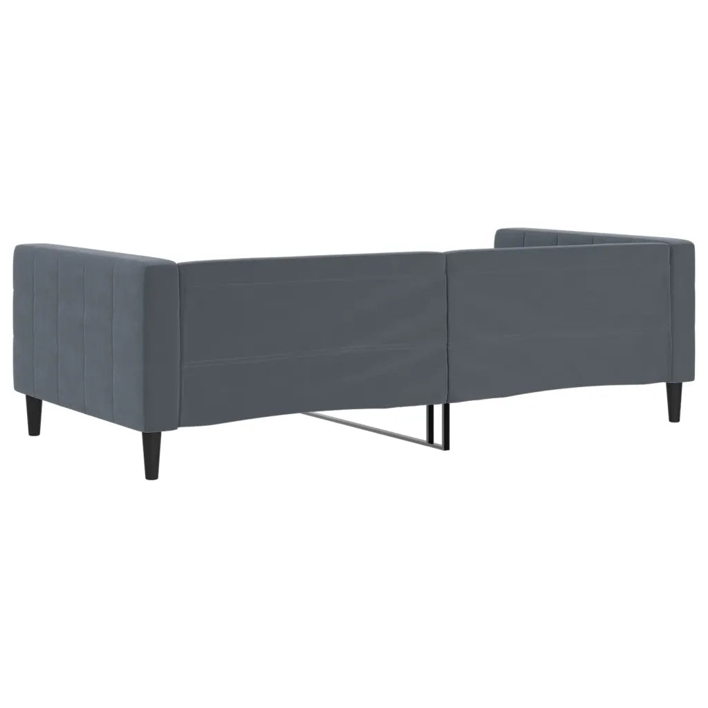 Letto singolo | Letto per adulti | Letto da Giorno Grigio Scuro 100x200 cm in Velluto