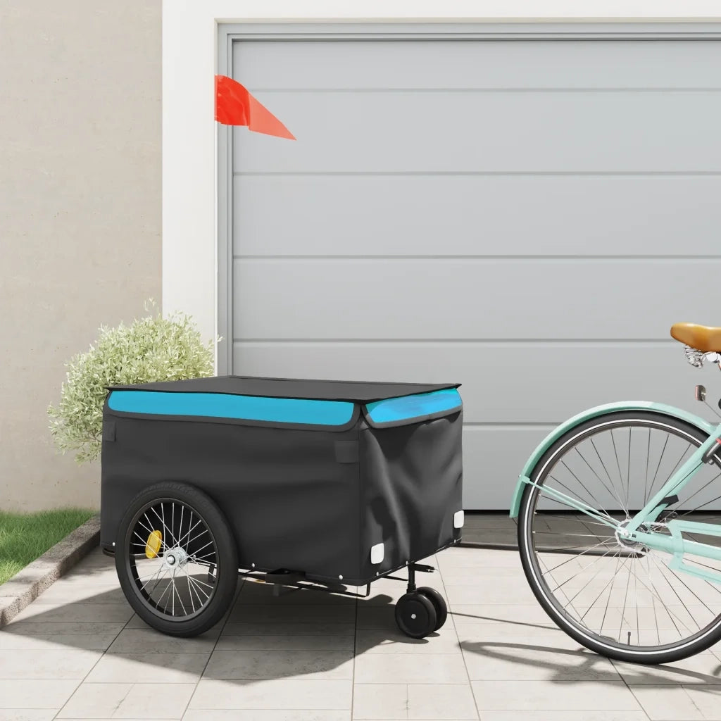 Rimorchio da Bici Nero e Blu 45 kg in Ferro CFW9620186