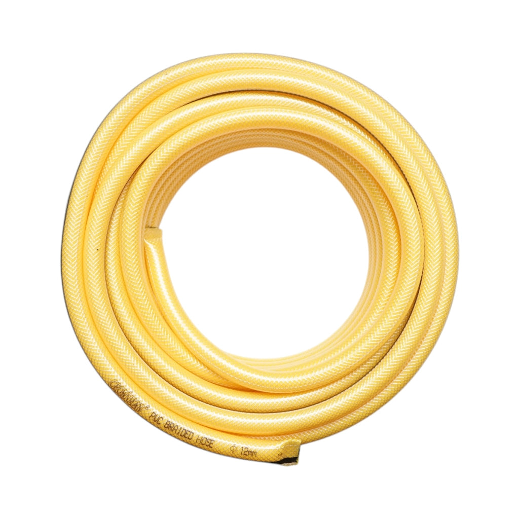 Set tubo da giardino in PVC intrecciato da 1/2, rotolo da 15 m con ugello spruzzatore, set di connettori Crownman e adattatore