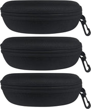 Set di occhiali da sole (3 pezzi), occhiali da sole, occhiali da sole robusti, copertura per occhiali da sole, occhiali da sole portatili per nuoto, camminare, portatile con chiusura luminosa e clip EVA duratura, bambini, nero