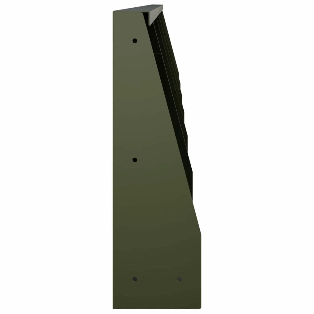 Muro di contenimento 6 pz 40 x 12 x 30 cm Acciaio Verde Oliva 3449138