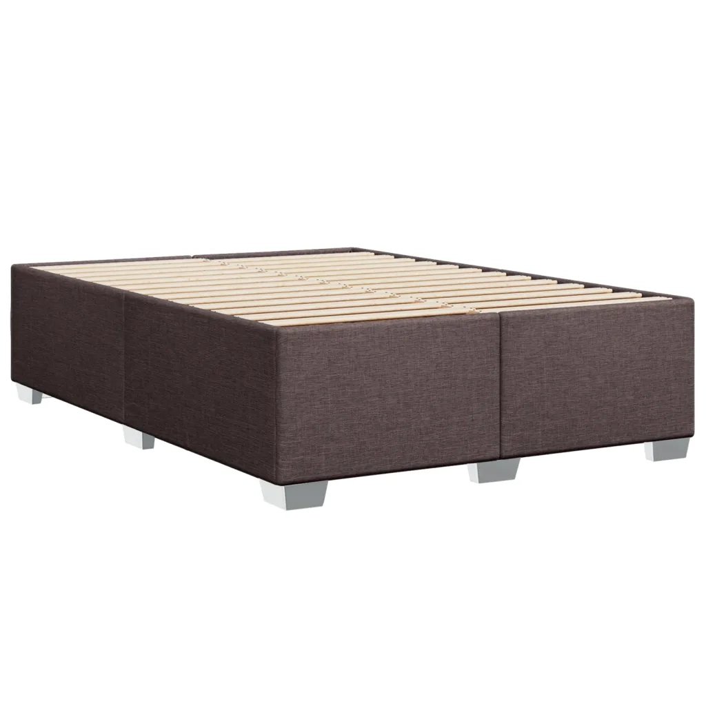 Giroletto senza Materasso Marrone Scuro 140x200 cm Tessuto