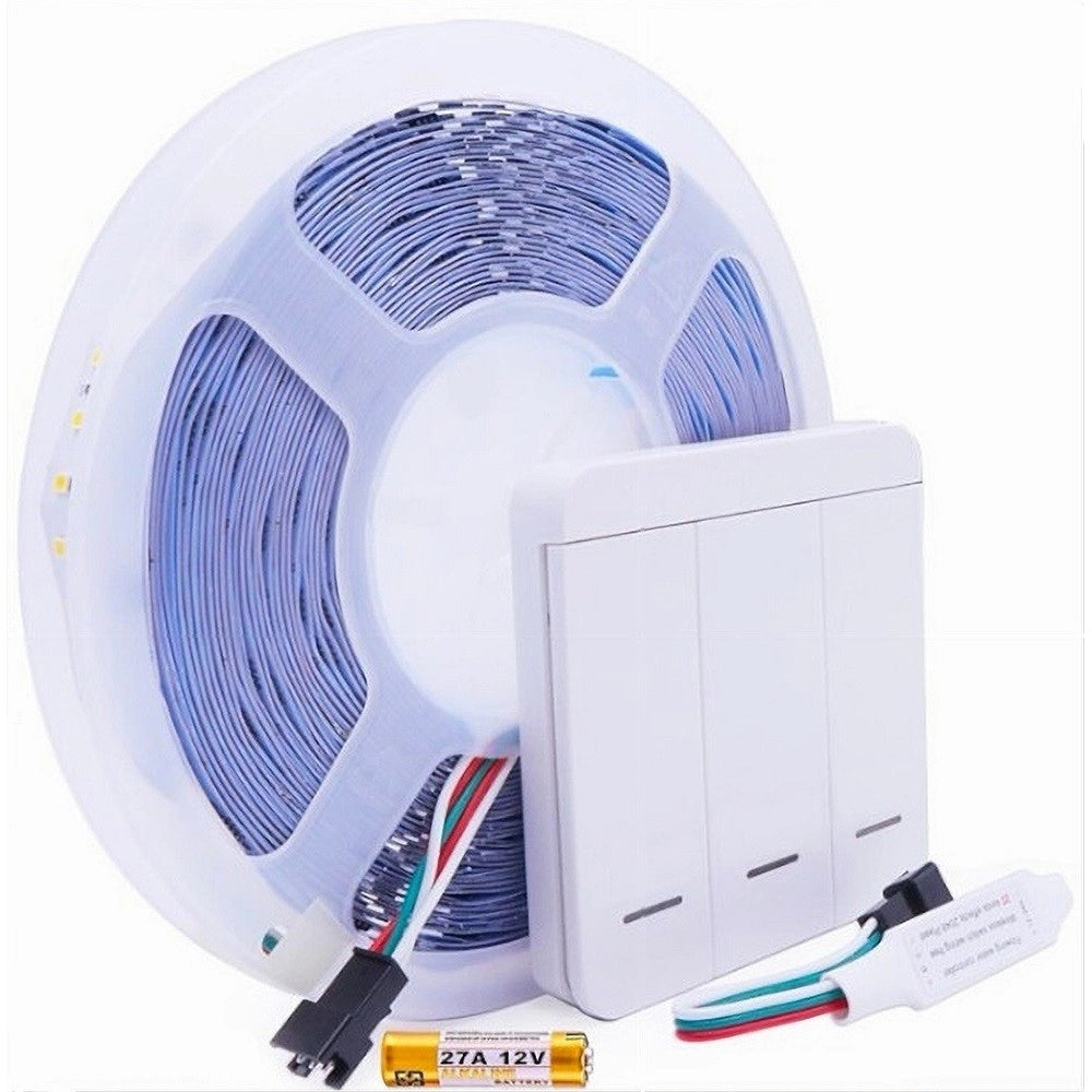 Trade Shop - Strip Striscia Led 2835 Flessibile Dc 24v 10 Giochi Luce Ip20 5 Mt W2835-24-120 -