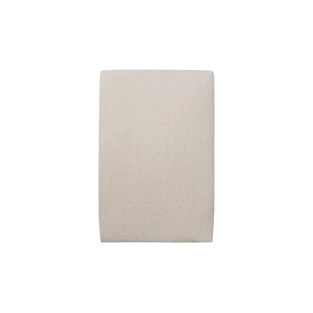 Testiera in tessuto bouclé beige chiaro liscio L90 cm