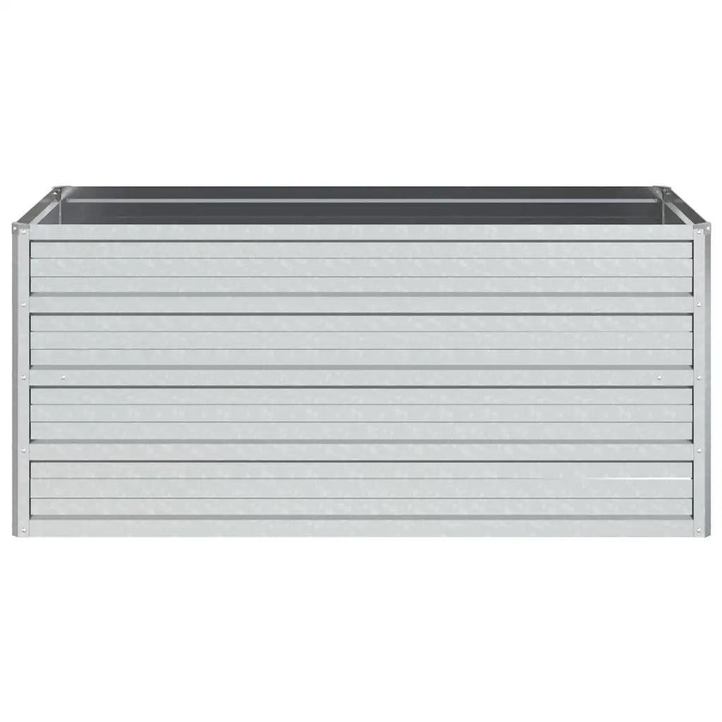 Letto Rialzato Giardino 100x40x45 cm in Acciaio Zincato Argento