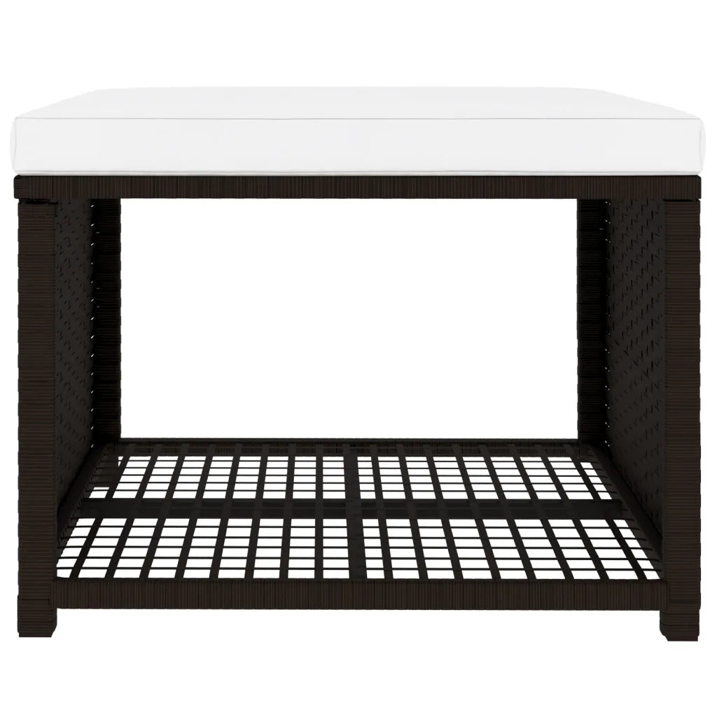 Set Divani da Giardino 4 pz in Polyrattan Marrone