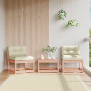 Divani Giardino con Cuscini 2 pz in Legno Massello di Douglas 844707