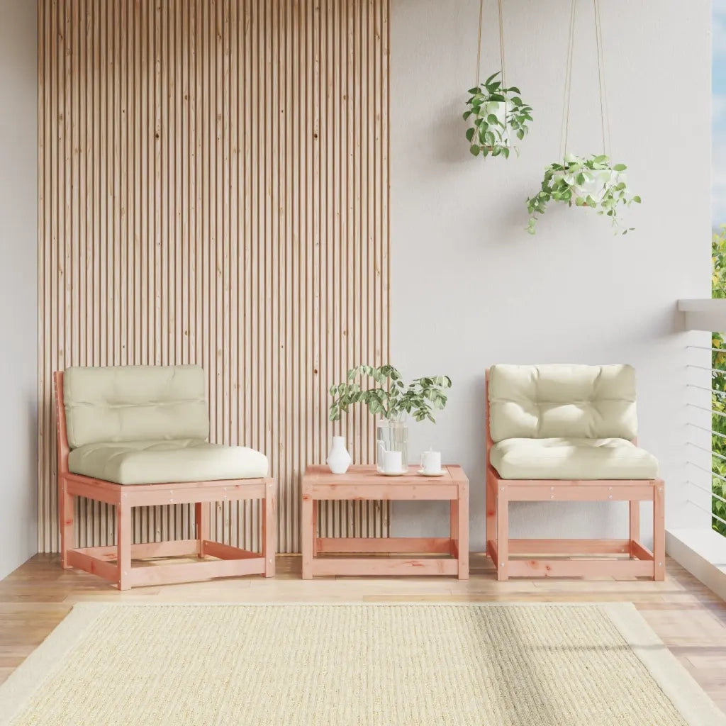 Divani Giardino con Cuscini 2 pz in Legno Massello di Douglas 844707
