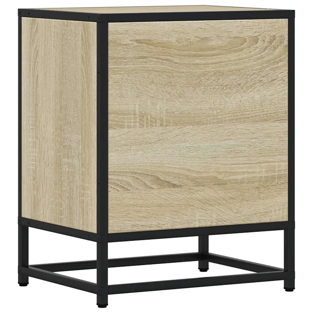 vidaXL Comodini 2pz Rovere Sonoma 40x31x50cm Legno Multistrato Metallo