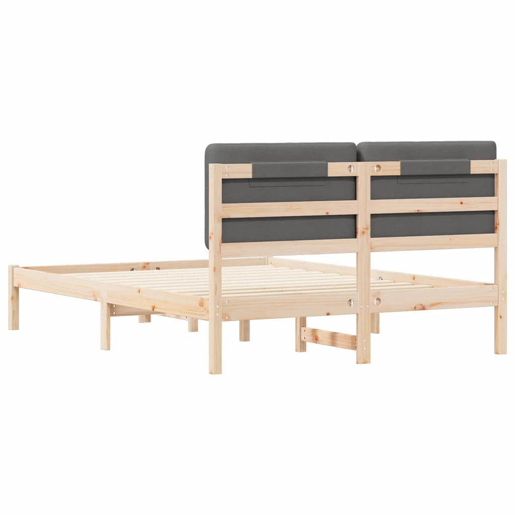 Letto con Testiera Rivestita Grigio scuro 150 x 200 cm 877900