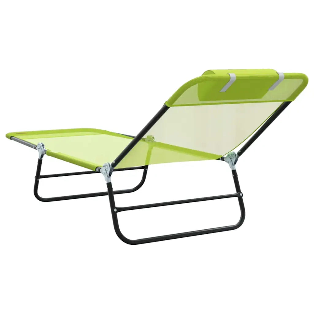 Lettino Prendisole | Sdraio da giardino | Lettino da sole pieghevole Verde 182 x 55 x 85,5 cm