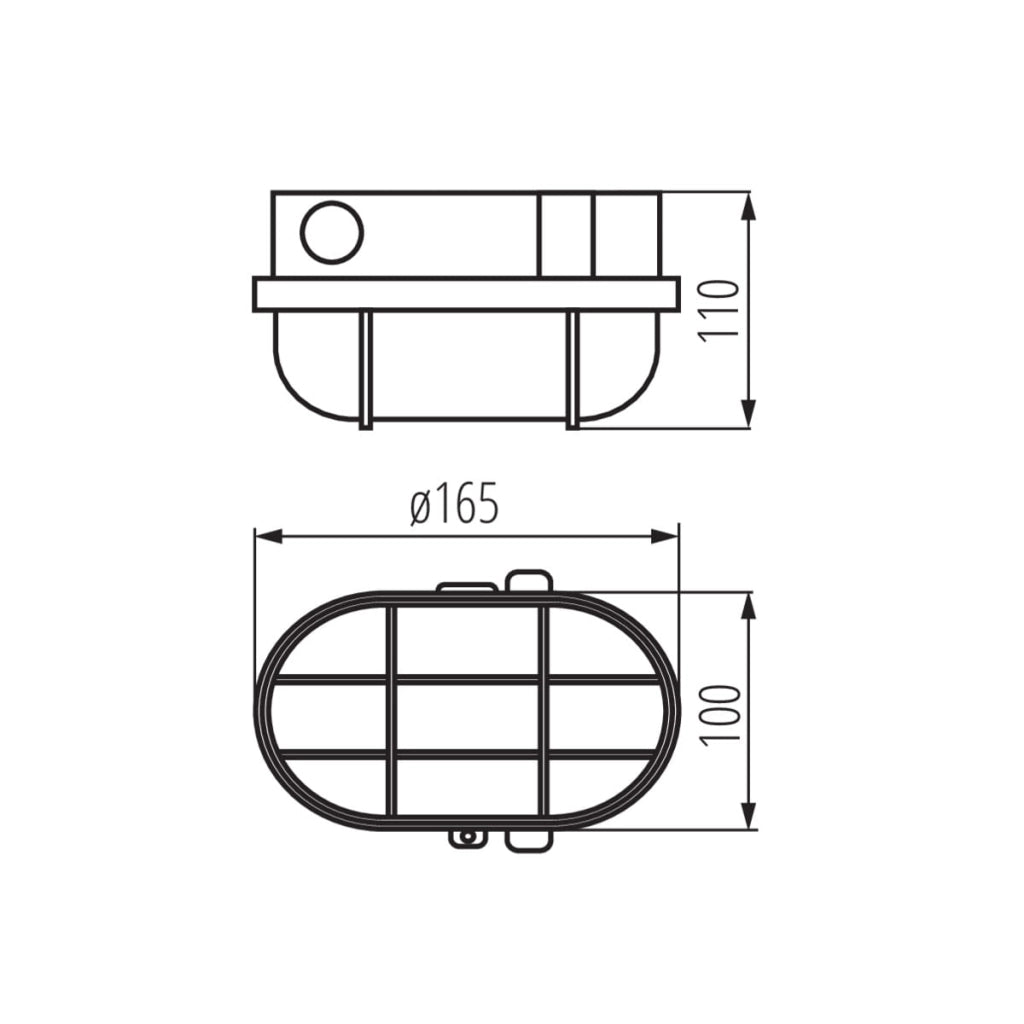 Lampada canalina Kanlux MILO 70522 E27 IP54 grigia