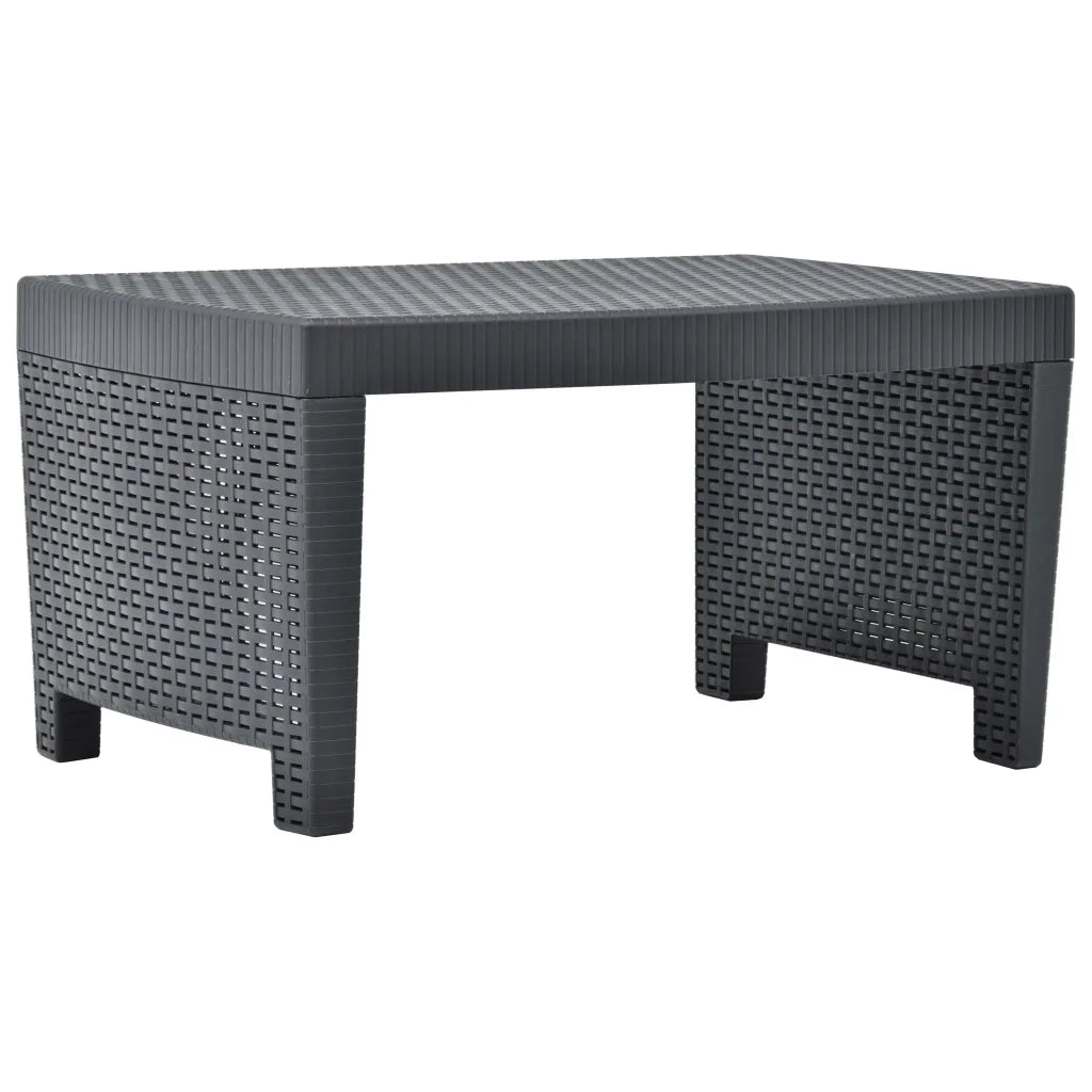 Set Salotto da Giardino 3 pz in Plastica Antracite 48824