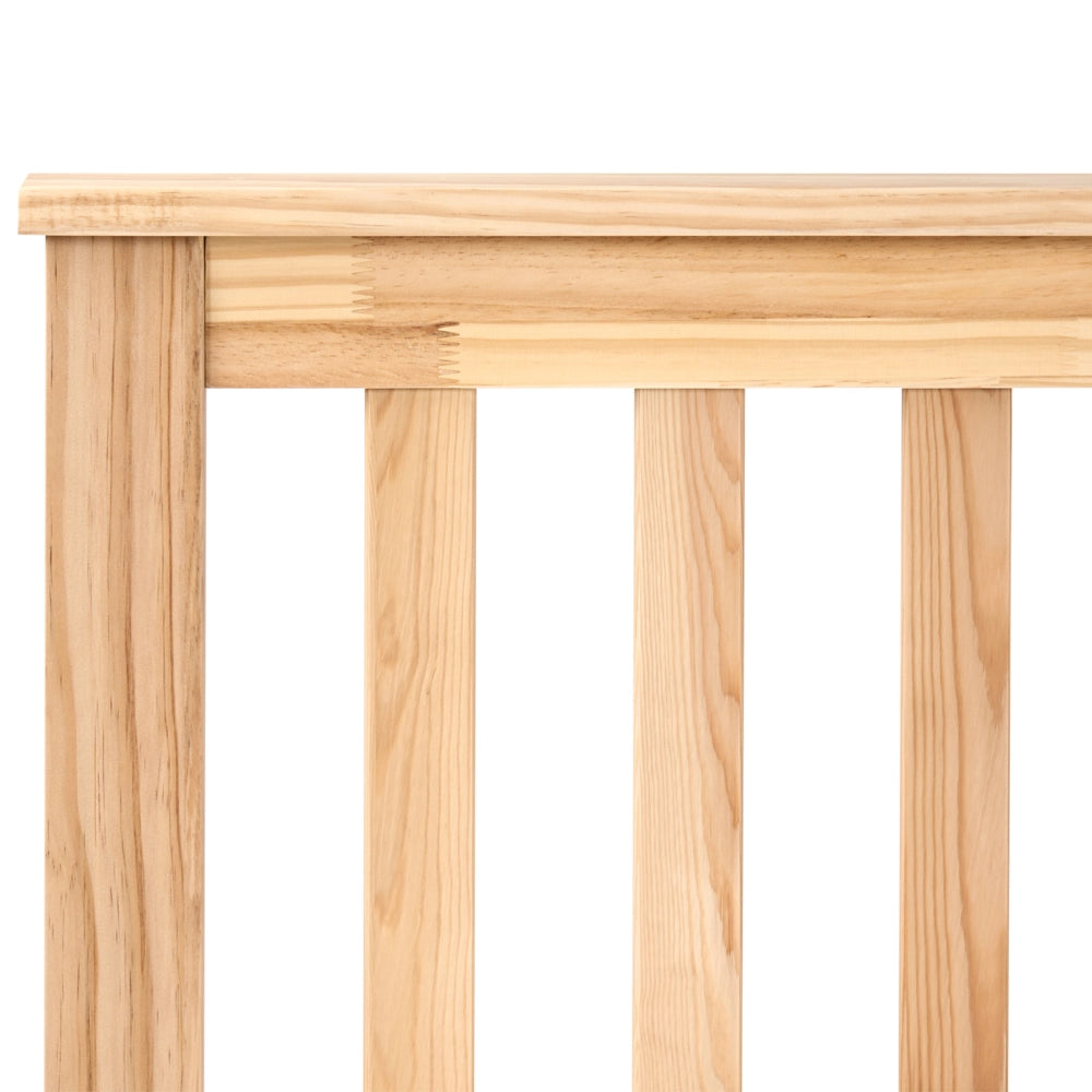 Letto in legno marrone chiaro 120 x 200 cm rete a doghe stile scandinavo tradizionale camera da letto
