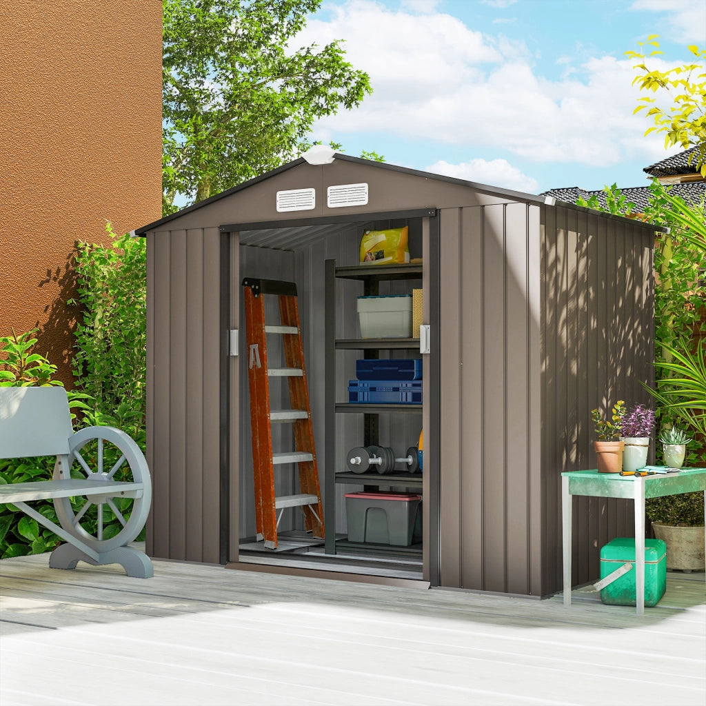 Casetta da Giardino ¨C zephmum ¨C Marrone 213x130x185 cm