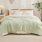 Deken in Mousseline 100% Coton, 127 x 152 cm, 6 strati, grande deken per divano, adattabile a tutte le stagioni.
