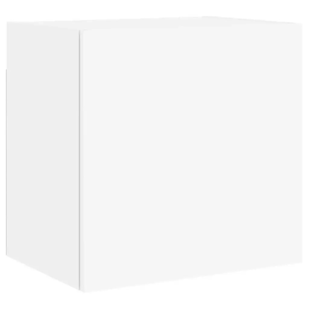 Mobili TV a Muro 4pz Bianchi in Legno Multistrato 3216428
