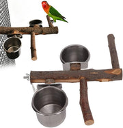 Stazione Alimentare per Uccelli - Cassetta Cibo 33 cm - Lattaia in Legno - Cassetta Cibo in Acciaio Inossidabile - Dispenser di Cibo - Combinazione di Sedili - Materiale Naturale e Sicuro - Stazione Alimentare per Uccelli