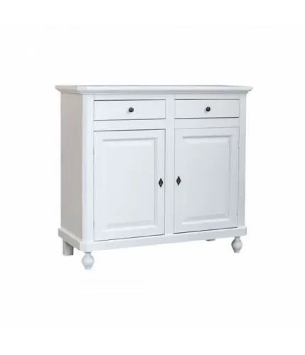Madia credenza arte povera 2 ante legno bianco 103x43x96 (1511) - Mobili 2G