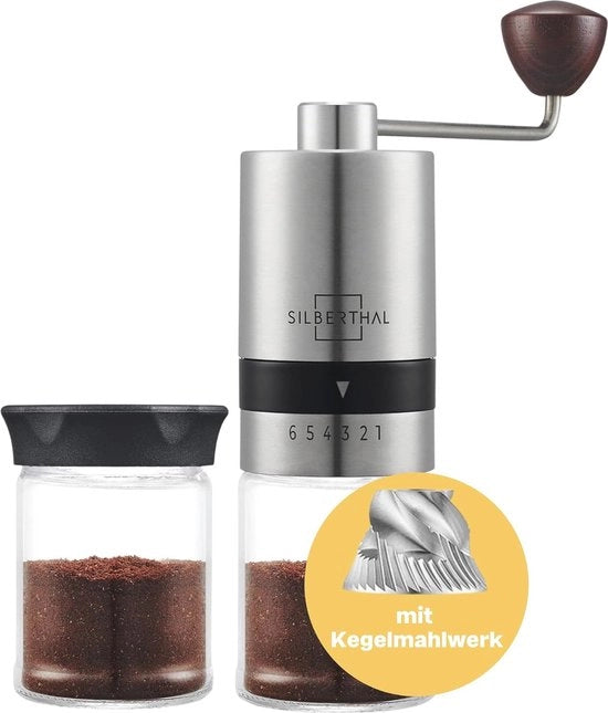 Molino Manuale per Caffè con Gradazione Regolabile - Ideale per Macinare Caffè Fine e Groso