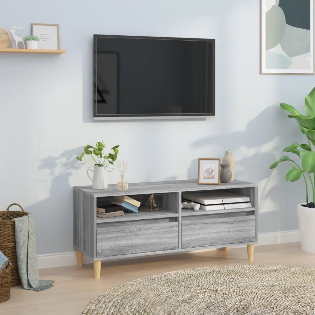 Mobile TV | Armadietto TV | Mobile Porta TV Grigio Sonoma 100x34,5x44,5cm Legno Multistrato